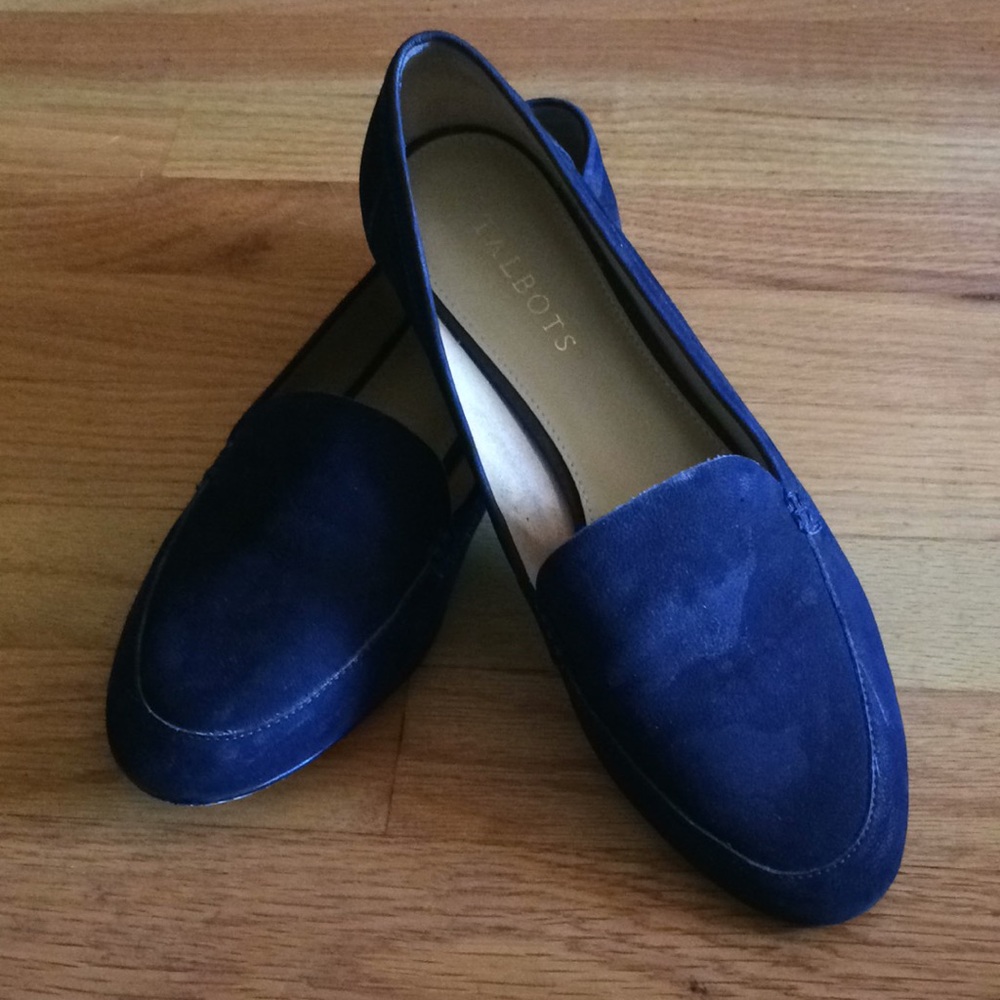 Dark Blue Suede Loafers